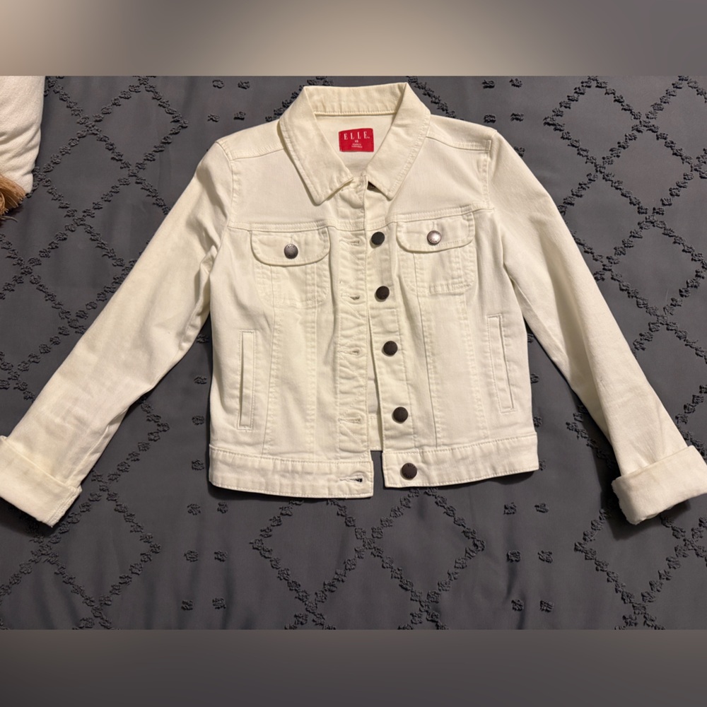 Elle Denim Jacket White Women’s‎ XS